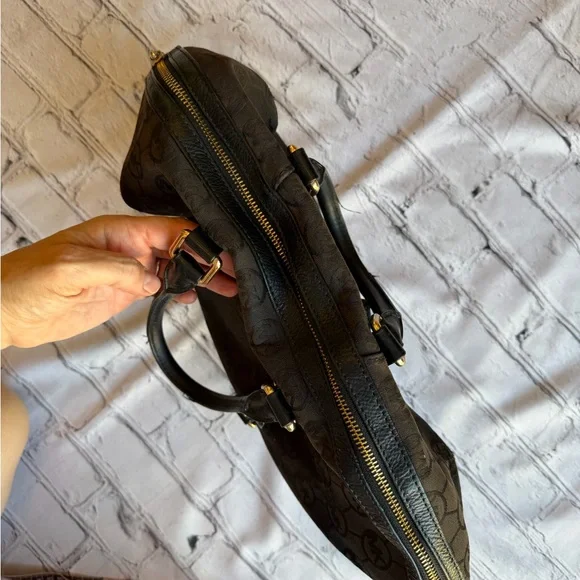 Michael Kors BEDFORD Small Satchel MK Monogram Jacquard Black Y2k Tote Logo - Picture 16 of 16